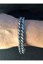 Thick Steel Oxidized Gourmet Men's Bracelet • Bracelet for Lover in Light Box • Bracelet for Husband • Father - 8
