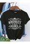 Qubo Unisex Oversize Printed Cotton Crew Neck Short Sleeve Black T-Shirt