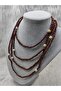 Black Glass Beaded Long Necklace Bohemian Necklace Multi-Functional Necklace - 3