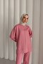 Oversized Two-Thread Fabric Tracksuit with Hem Detail and Slit Detail - 6