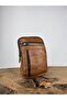 Genuine Leather Unisex Phone Bag, Leather Waist Bag, Multi-Compartment Leather Shoulder Bag - 4