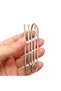 Stainless Steel Curtain hooks Window Treatment 4 Prongs Pinch Pleat Drapes 100pcs, Glossy Silver - 4