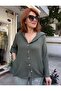 Muslin Hooded Shirt Khaki - 2