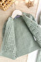 Knitwear Cardigan 3-Piece Adjustable Strap Knitted Baby Boy Salopet Jumpsuit Set - 3