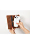 Genuine Leather Women's Wallet - Phone Compartment, Card Holder, Coin Compartment, Magnet Closure - 5