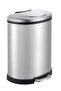 D-Shape Stainless Steel Pedal Bin – 50L Large Capacity Trash Can with Soft-Close Lid Bin