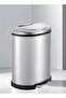 D-Shape Stainless Steel Pedal Bin – 50L Large Capacity Trash Can with Soft-Close Lid Bin - 2