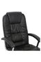 Cira Ergonomic High-Back Black Office Chair Soft PVC Fabric Cushion Computer Chair, Black - 2