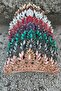Madeline Anthracite Evening Dress Crown – Wedding Henna Engagement Crown with Stones, Bridal Accessory Model - 4