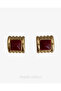 Large Stone Square Women's Earrings Pair - 3