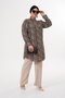 Leopard Striped Judge Collar Tunic - 5