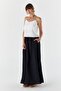 Modal Fabric Skirt with Pockets Black - 3
