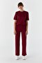 Modal Fabric Striped Tracksuit Claret Red - 3