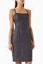 Open Back Adjustable Strap Linen Mini Dress