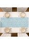 Special Design Cotton Decorative Snow Patterned Blue Rectangular Runner 50X150 - 2