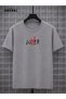 Not a Lover Loser Printed Cotton Fabric Men's Gray T-Shirt - 3