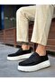 Tugerdi Black Linen Light High White Sole Style Men's Summer Shoes Tge230826 - 2
