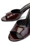Women's Genuine Leather Cherry Heeled Slippers - 4