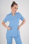 Aylu Model Soft Lycra Baby Blue Doctor Nurse Hospital Scrubs Uniform Set - 3