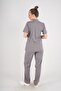 Aylu Model Soft Lycra Gray Doctor Nurse Hospital Scrubs Uniform Set - 3