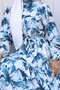 Patterned Hijab Dress Navy Blue 561 - 3