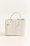 White Hand and Shoulder Bag with Lace Detail - 2