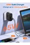PEGANT 65W GaN USB-C Charger, 3-Port Fast Laptop Wall Adapter with PD3.0, QC3.0 & PPS, Foldable Plug - 3