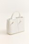 White Hand and Shoulder Bag with Lace Detail - 3