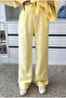 Women's Drawstring Waist High Waist Linen Look Palazzo Pants - 2