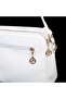 Women's Cross Soft Leather Snap Fastener Three Compartment Bag White Lopez - 5