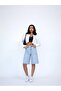 Women's Midi Length Ice Blue Lycra Denim Shorts - 5
