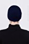 Snap-On Navy Blue Bonnet Front Seamless Non-Slip Elastic Women's Hijab Practical Snap-On Underwear Bonnet - 6