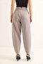 Carrot Model Double Button Palazzo Trousers Gray - 4
