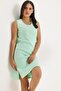Zero Sleeve Camisole Slit Midi Dress Green - 3