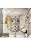 مرايا دائرية مقاس 80*80 سم إطار ذهبي