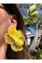 Filigree Yellow Flower Earrings - 2