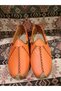 Ottoman Yemeni World Yemeni (Carac), Ottoman Yemeni World, Genuine Leather Yemeni, Orange Color. - 4