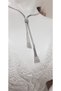 White Color Hanging Necklace with Steel Stone Detail - 2