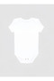 5-piece 100% organic cotton white short sleeve baby bodysuit