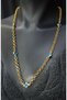 Eye Beaded Gold Design V Appearance Sweetheart, 316 L Rope Stainless Necklace for Mother, Wife, Friend - 3