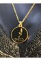 K.Atatürk Silhouette V Signature Yellow Steel Unisex • Lover • Wife • Mother • Gift Steel Necklace