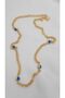 Eye Beaded Gold Design V Appearance Sweetheart, 316 L Rope Stainless Necklace for Mother, Wife, Friend - 5