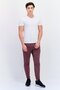 Men Slim Fit Outdoor Sweatpants, Dark Mauve - 3