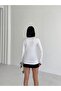 Women's White 95% Cotton Long Sleeve Body Crew Neck Slim Fit Body Bicycle Neck Basic Body - 2