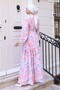 Patterned Hijab Dress Blue 573 - 5