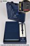 License-Protected Leather Agenda and Rollerball Pen Set with Box and Bag "Dekomus Special Boxed