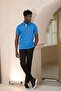 Regular Fit Collar Garnished Cotton Polo Neck T-Shirt