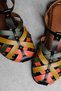Dustin Women's Bodrum Cross Strap Detailed Colorful Sandals-Black - 3