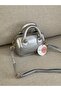 Small Lined Long Strap Silver Hand Bag En17 Boy12
