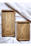Natural Wood 2-Piece Presentation Tray, Henna, Promise Gift Tray 35X19 25X19 cm - 4